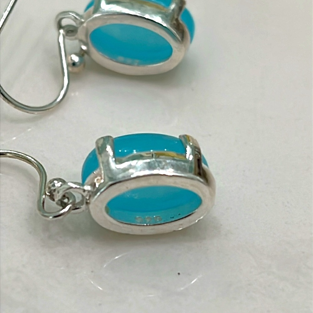 Chalcedony 14KWG Plated Earrings - Picture 4 of 6